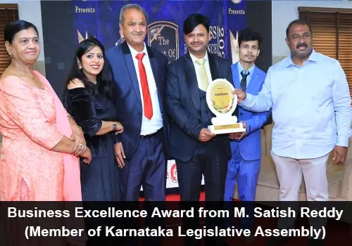 Business Excellence Award form M. Satish Reddy
