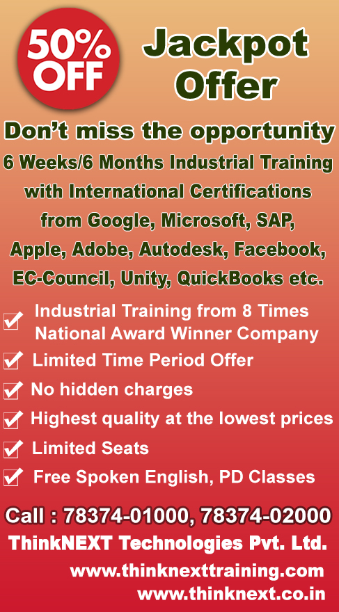 ThinkNEXT festival offer for industrial training in chandigarh