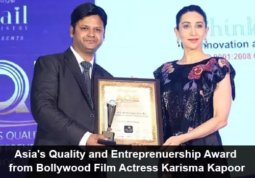 Asias Quality Entreprenuership Award from Krisma Kapoor