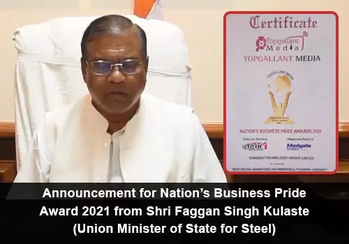 Nations Pride Award from Faggan Singh Kulaste 